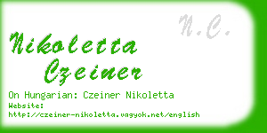 nikoletta czeiner business card